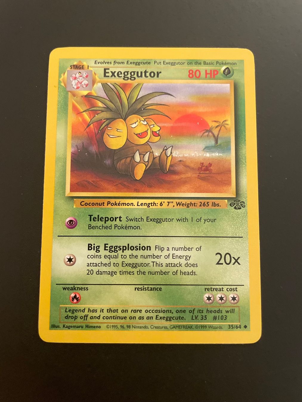 Pokémon Carte collezionabili: Exeggutor Jungle Set 35/64 – Usato da Zürich venduto da pokemon_cards