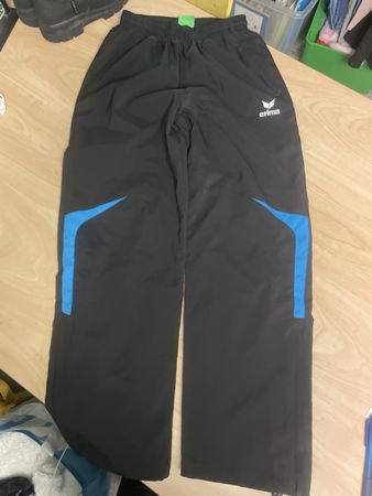 Neue Erima Trainingshose, Schwarz/Blau, Gr. 152
