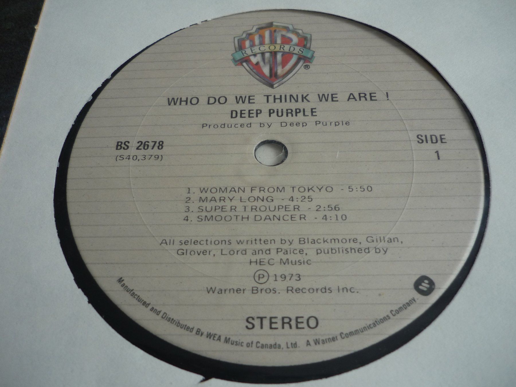 Vinyles: 12" Schallplatte - Deep Purple - who do we think - Canada – D'occasion à Beringen par zzRegal 1