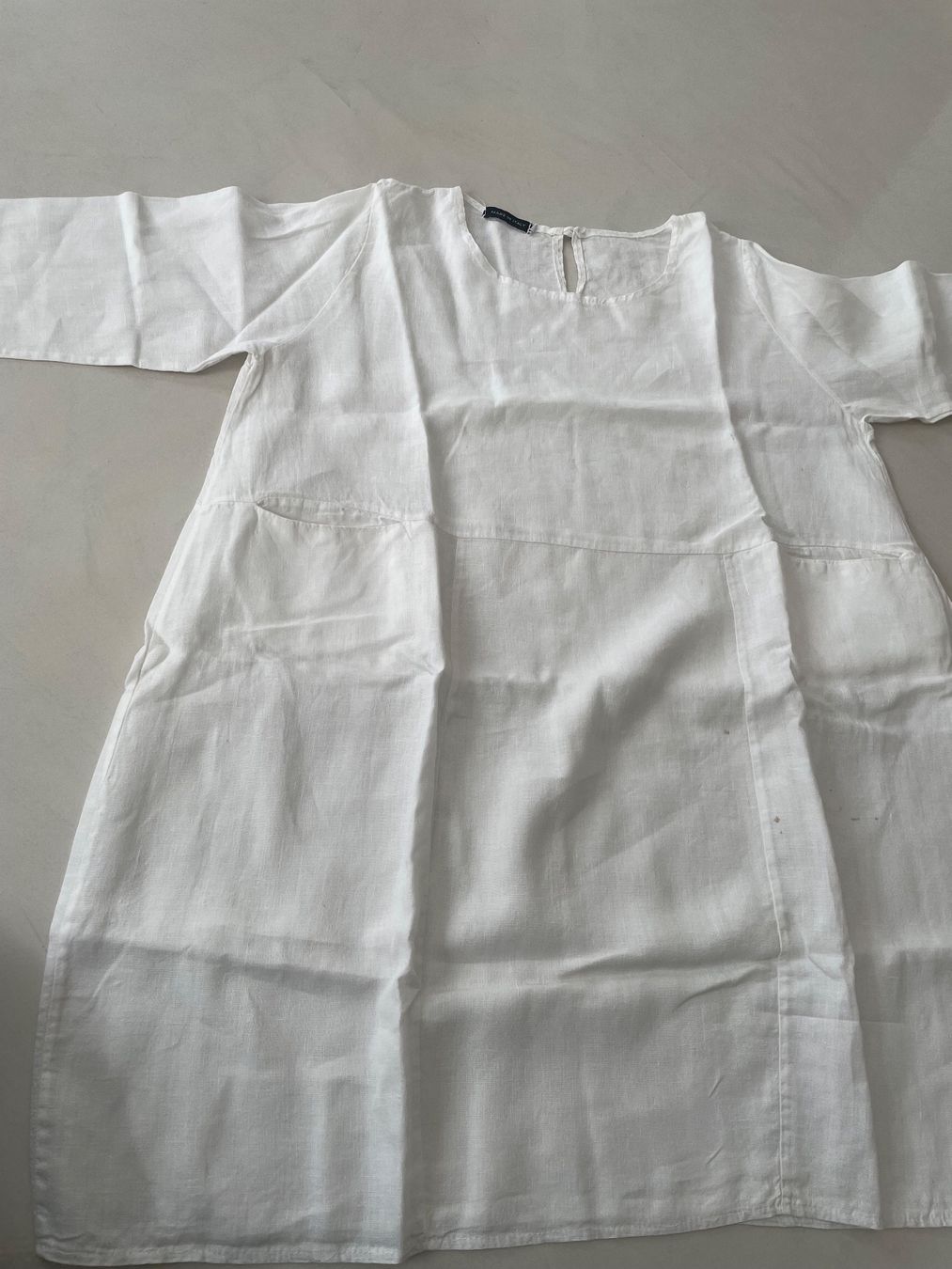 Top: Leinen Bluse - Made in Italy 100% lino – Usato da Minusio venduto da Pink222