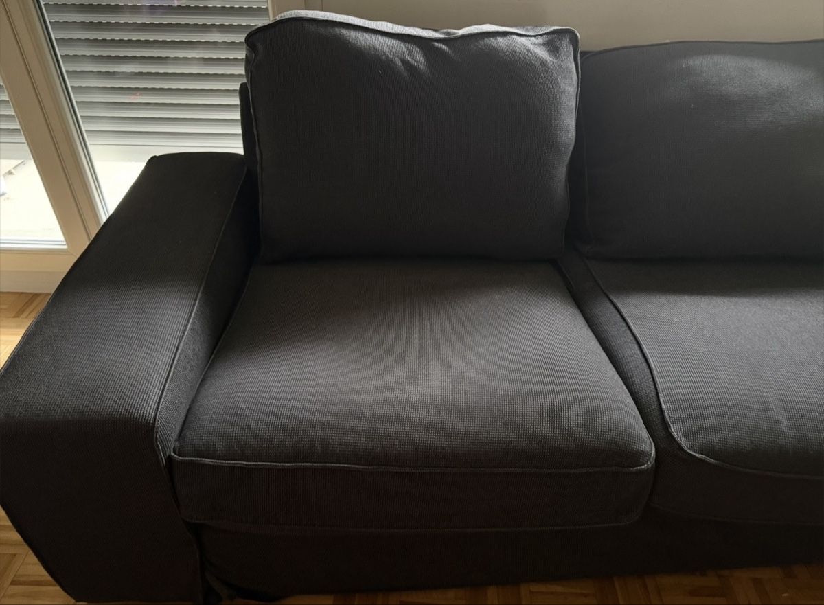 Divani: Two-Seater Sofa in Dark Grey Fabric – Usato da Dietikon venduto da mik_xd8j 1
