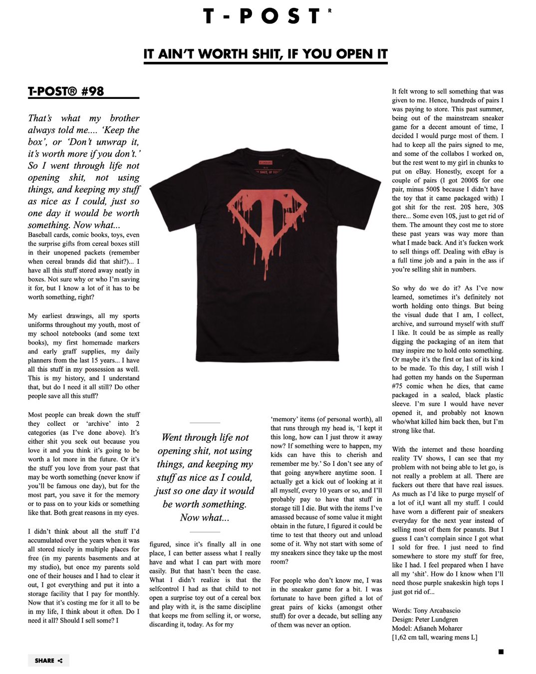 T-shirt: T-post.com Special T-Shirts mit Background - Grösse M – Nuovo (secondo la descrizione) da Münsingen venduto da Omasaki