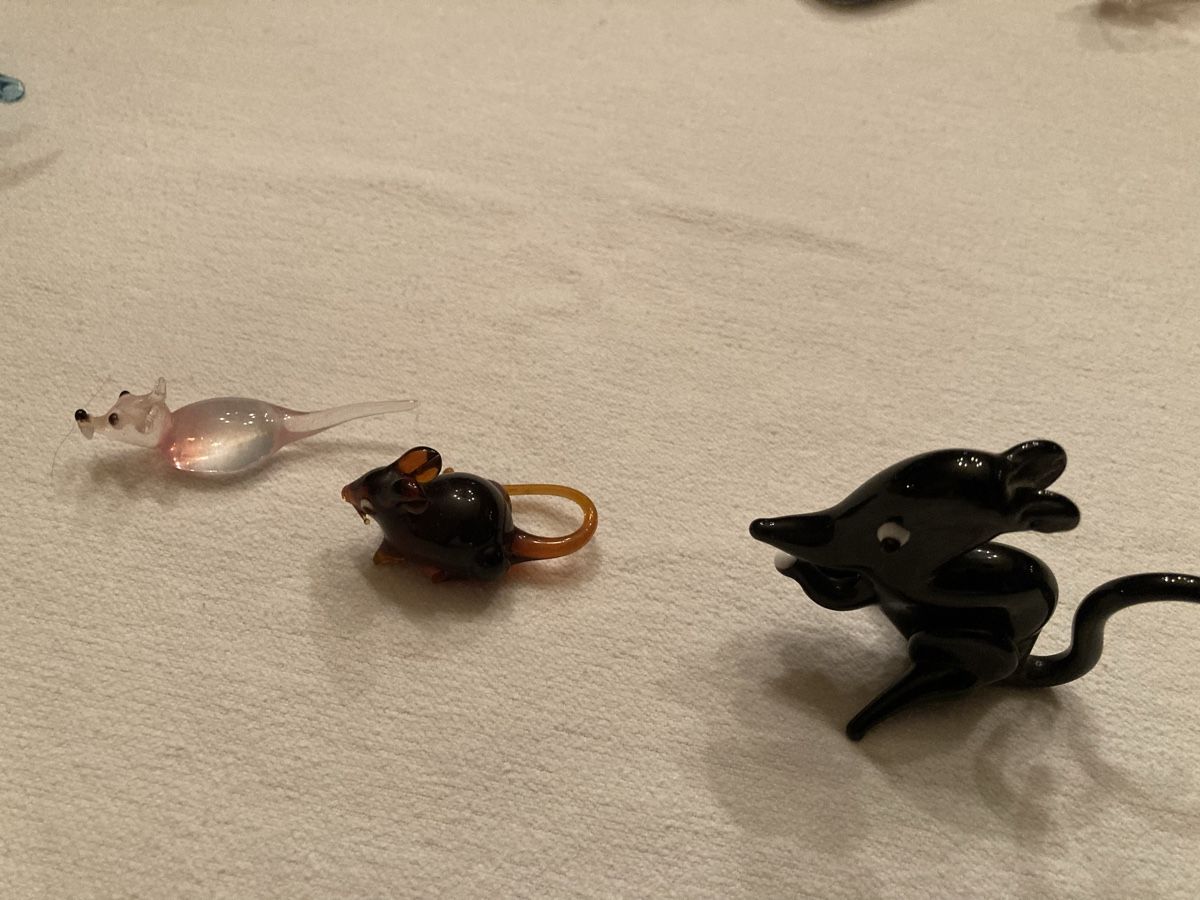 Murano Gläser: Miniature Glas Mäuse Murano 3 Teile – Gebraucht aus Rickenbach Sulz von bea_7ssd 1