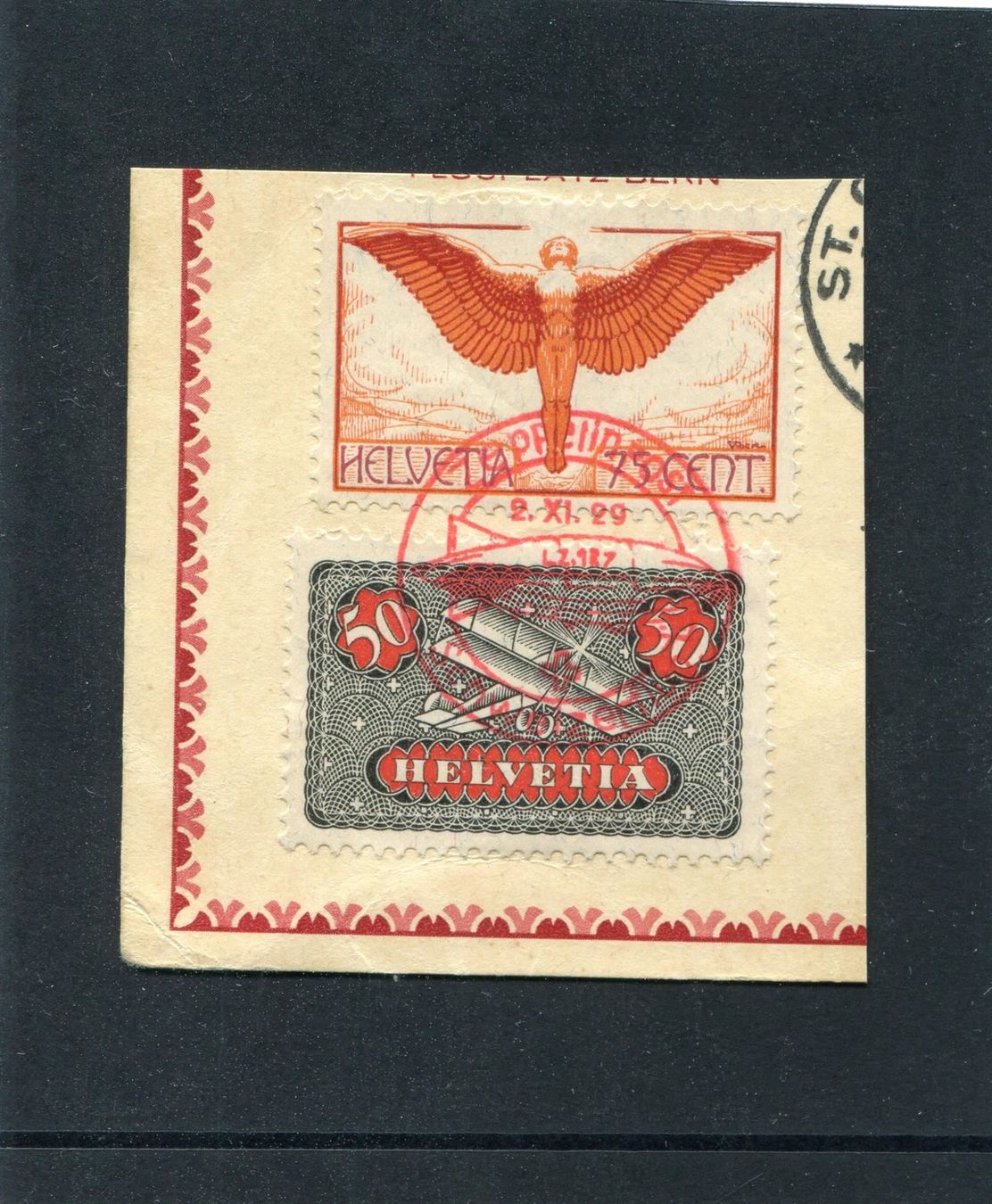Tutti i francobolli: 1923/4 Nr. 9 u. 11 mit Zeppelinstempel – Usato da Winterthur venduto da Kyoung