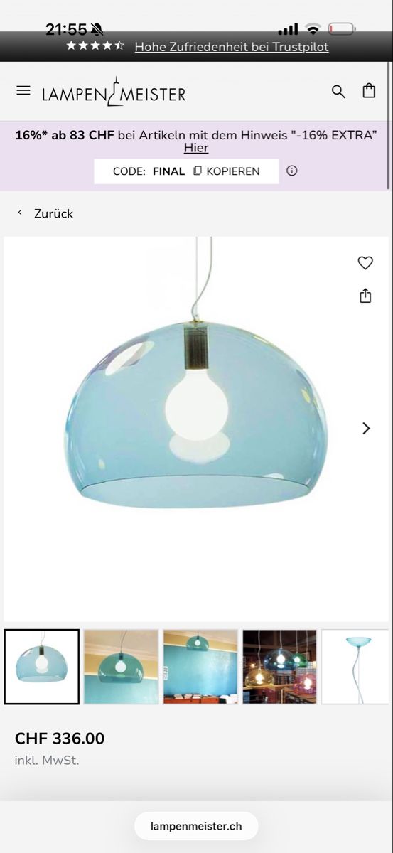 Kartell Lampen: Kartel Lampe – Gebraucht aus Baar von cavara90