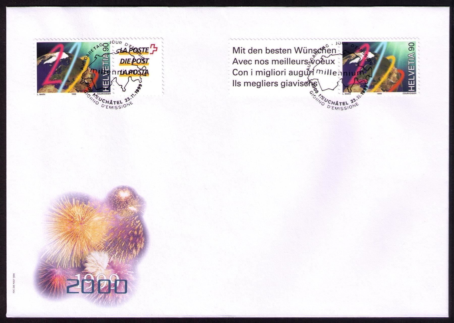 Tutti i francobolli: 1999_985_MILLENIUM_FDC GETRENNT__SELTENE VERSION !!! – Usato da Marthalen venduto da Ch_quality