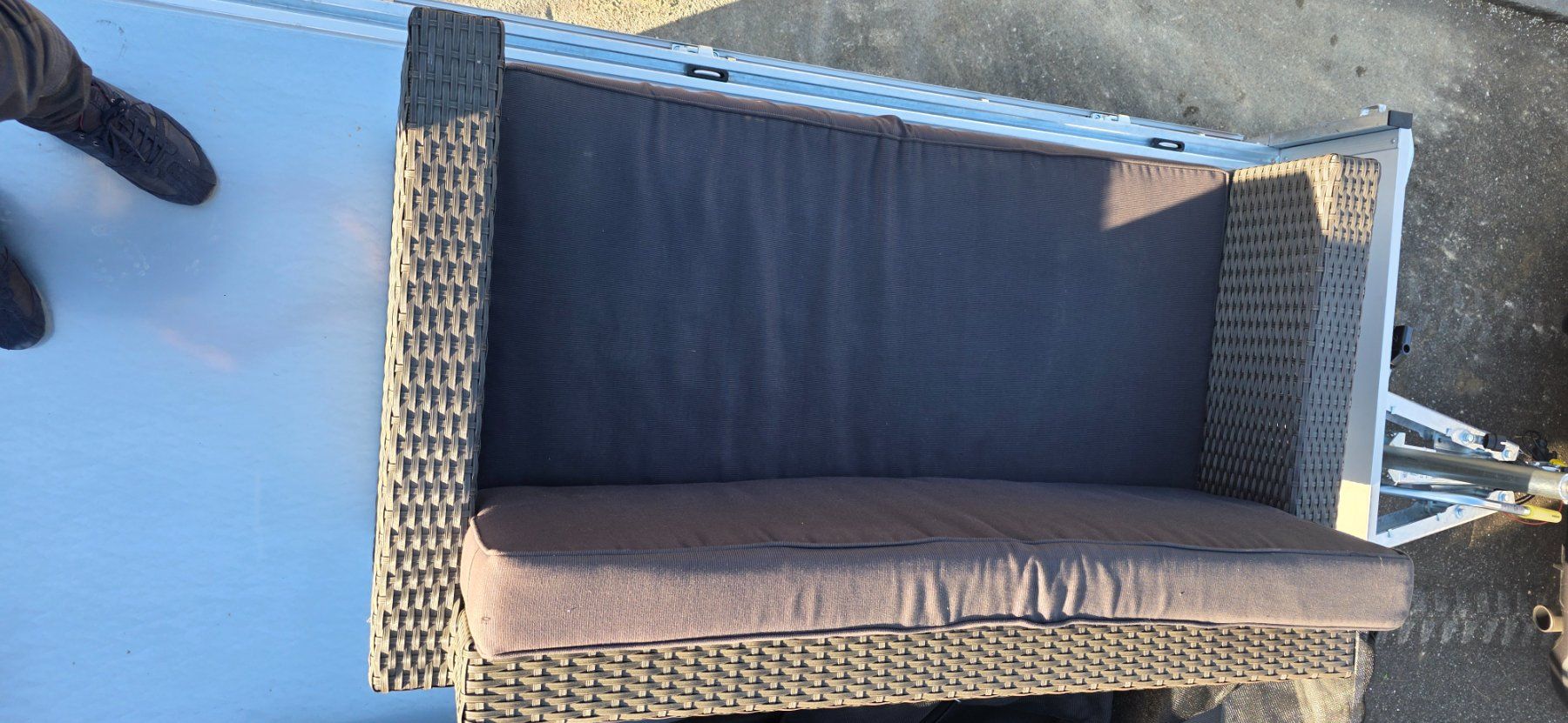 Sofas: Gartensofa und Gartensitz Polyrattan anthrazit – D'occasion à Villnachern par magie204 2