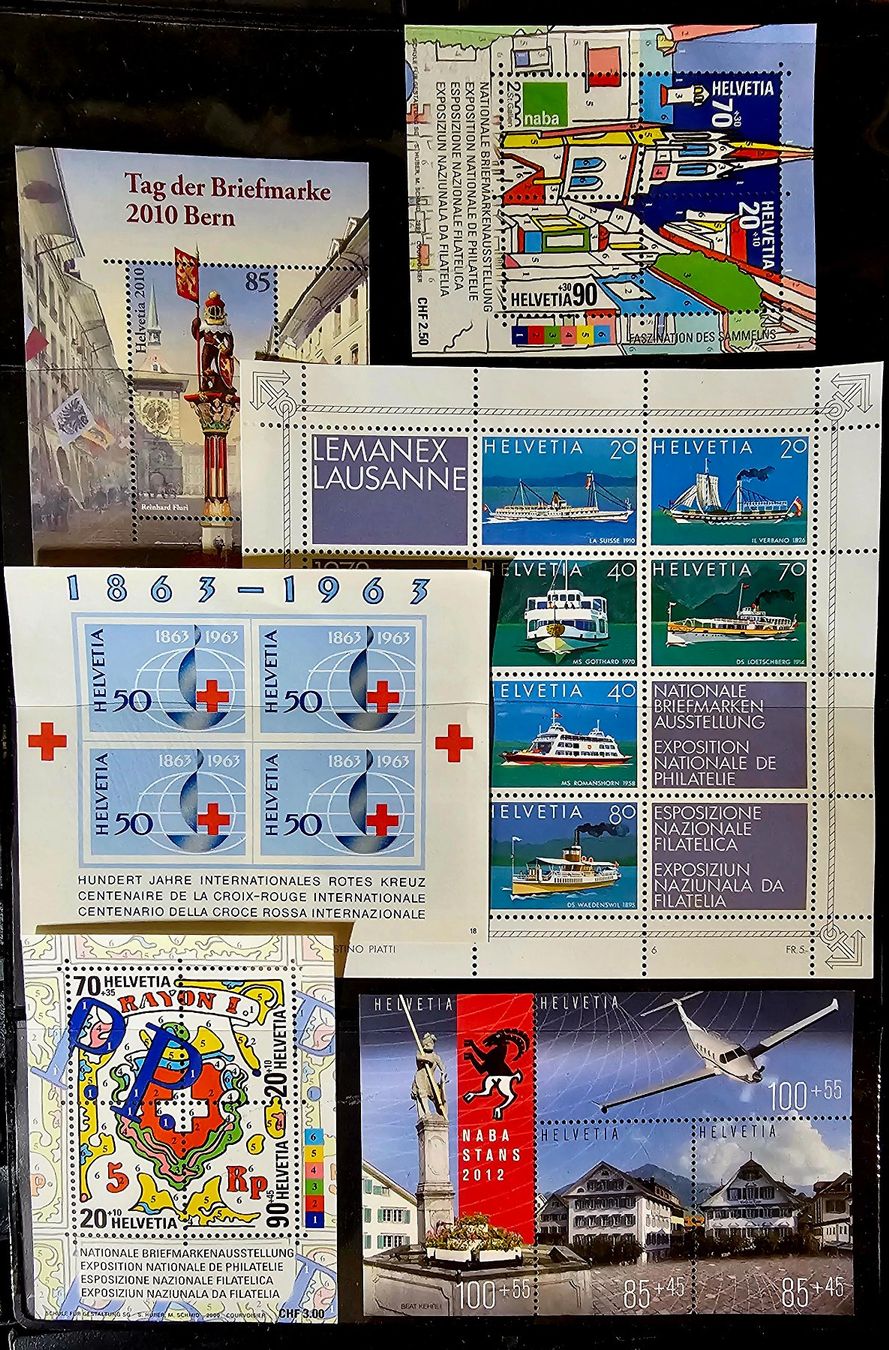 Alle Briefmarken: SCHWEIZ 6 Blocks ** – Neu (gemäss Beschreibung) aus Les Valettes von Nuba1