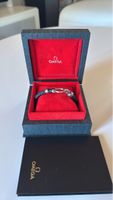 Bracelet Omega cuir noir fermoir acier homme