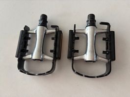 Fahrradpedale Wellgo C128 schwarz/silber, neu
