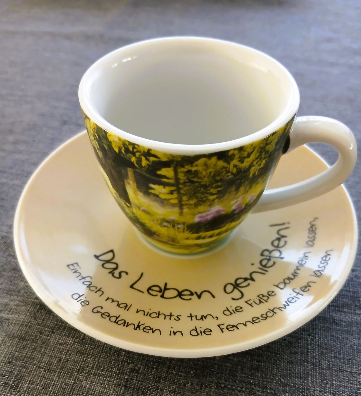 Tazze: Espresso-Tasse "Das Leben geniessen" – Usato da Flawil venduto da Lakota22