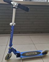 Micro Scooter Blau 65 bis 95cm Lenkerhöhe 
