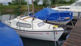 Segelboot Bradwell 18 mit Trailer am Bodensee