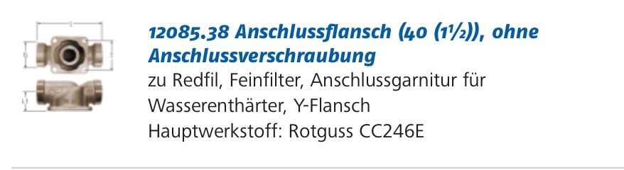 Sanitari: Redfil / DRV mit Filterpatrone DN 40  (1 1/2") – Nuovo e nell'imballaggio originale da Niedergösgen venduto da elromano74 4