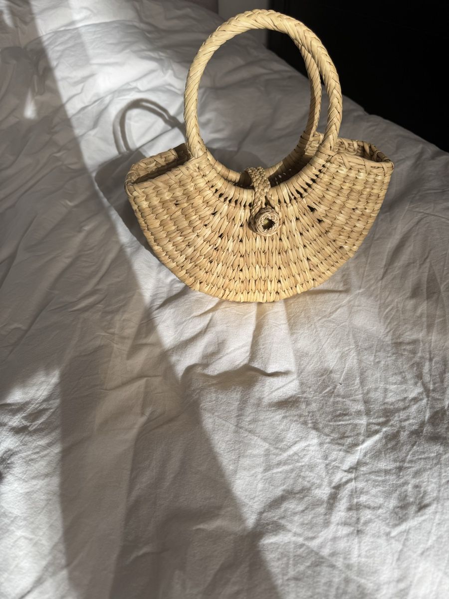 Borse da donna: Peruvian Junco handbag, half moon shape, handwoven - NEW! – Nuovo (secondo la descrizione) da Zürich venduto da olalinda 2