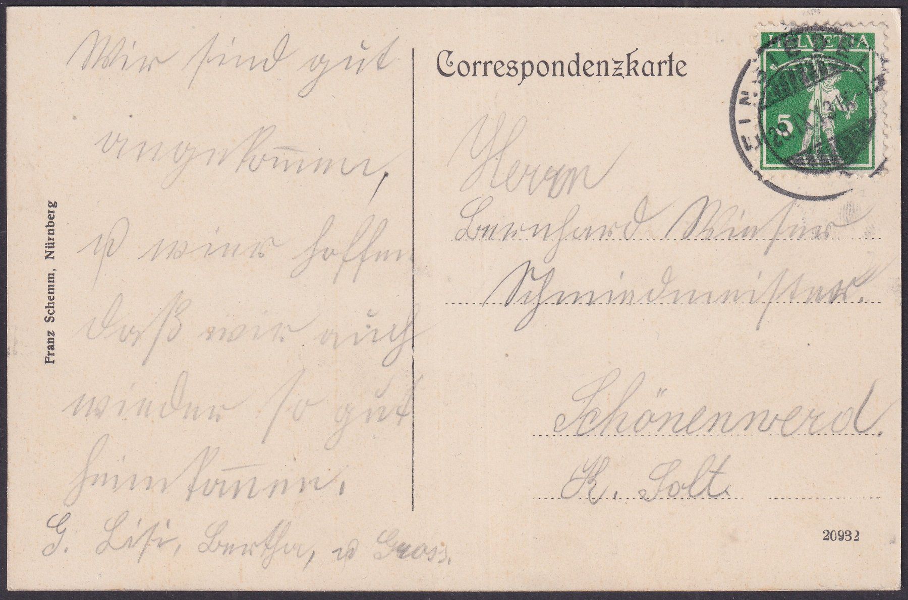 Cartoline postali: 1913, EINSIEDELN, farbige Ansichtskarte "Gruss aus" LUXUS! – Usato da Sursee venduto da Luzernerraute 1