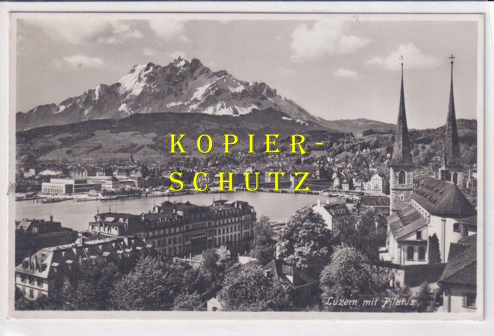 Ansichtskarten: Luzern mit Pilatus /bq – Gebraucht aus Hombrechtikon von Rudolf07