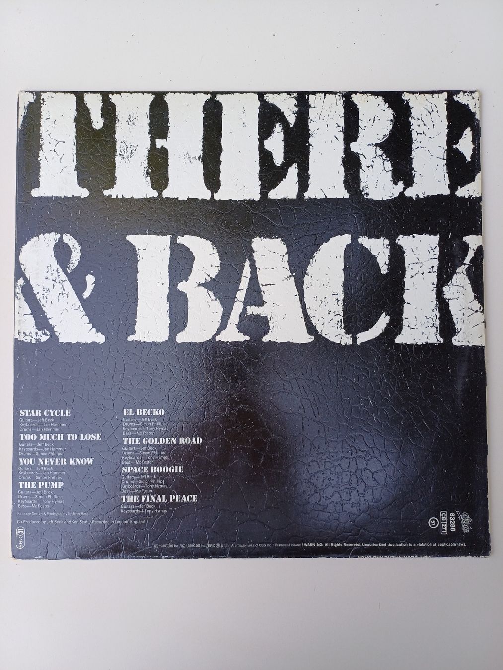 Dischi in vinile: Jeff Beck "There and Back" LP – Usato da Begnins venduto da Drastic-Sound 2