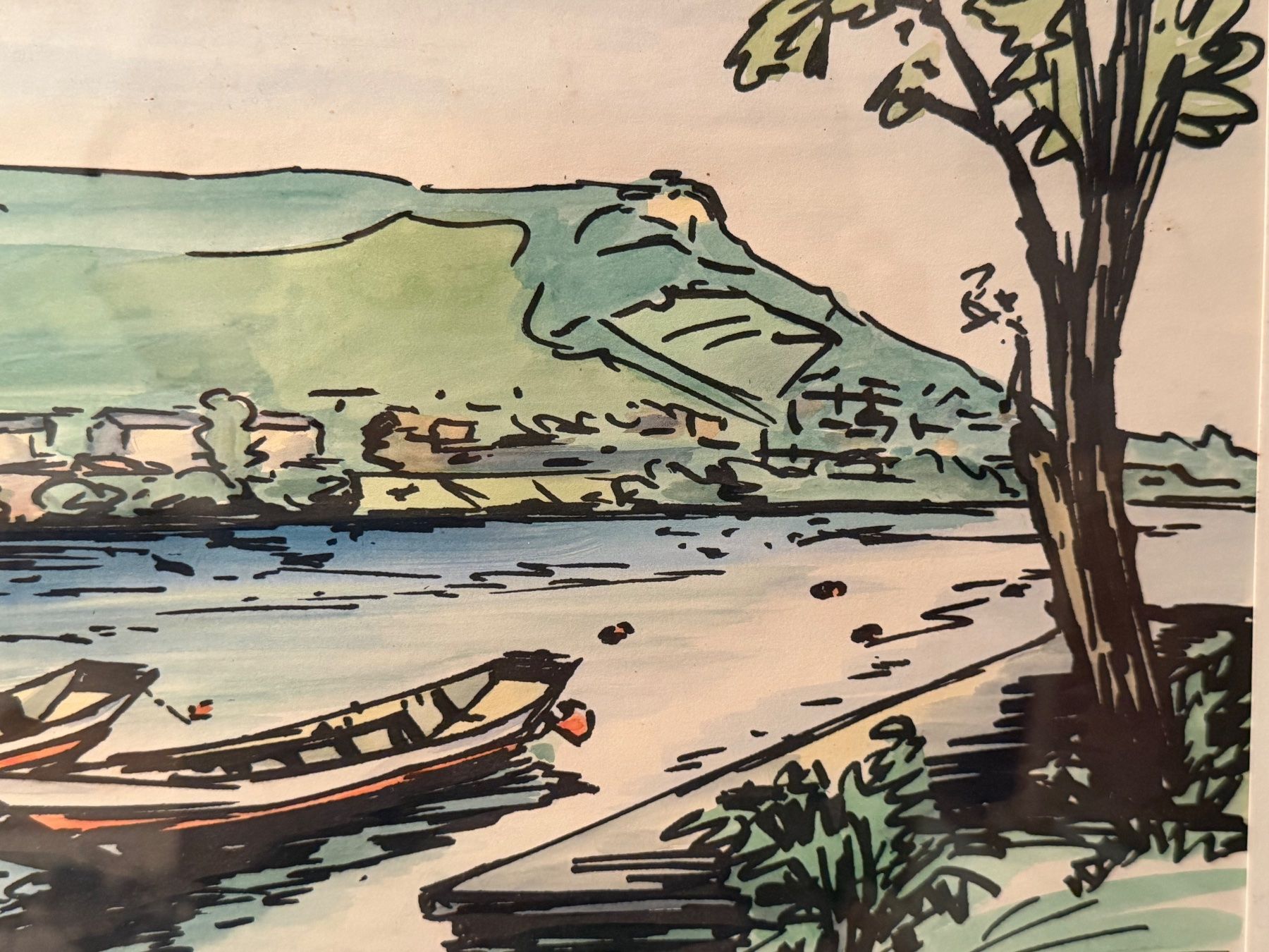 Dipinti: Original-Grafik einen Farblinolschnitt – Usato da Basel venduto da PAUL_ART 5
