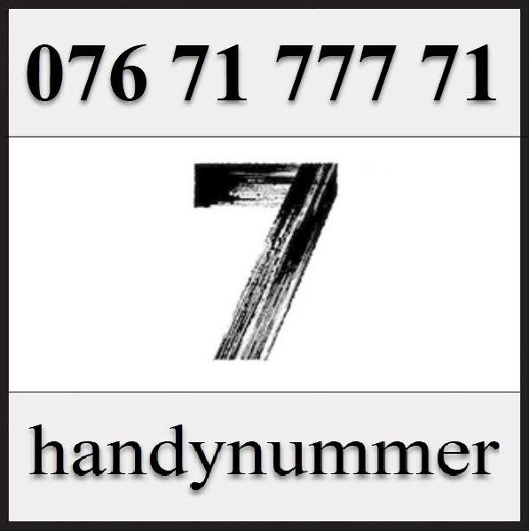 Handynummer, Telefonnummer, VIP Nummer, 076 717 77 71