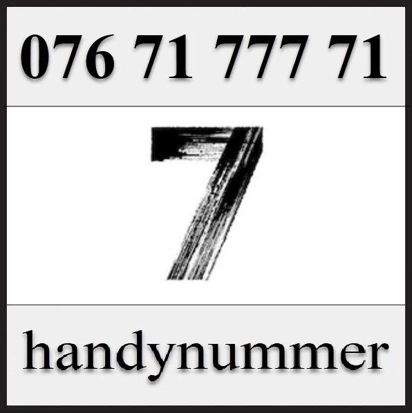 PrePaid-Karten: Handynummer, Telefonnummer, VIP Nummer, 076 717 77 71 – Neu (gemäss Beschreibung) aus Winterthur von handynummerch