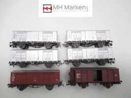5x Liliput+1xRivarossi gedeckte Güterwagen FS Italien o.OVP