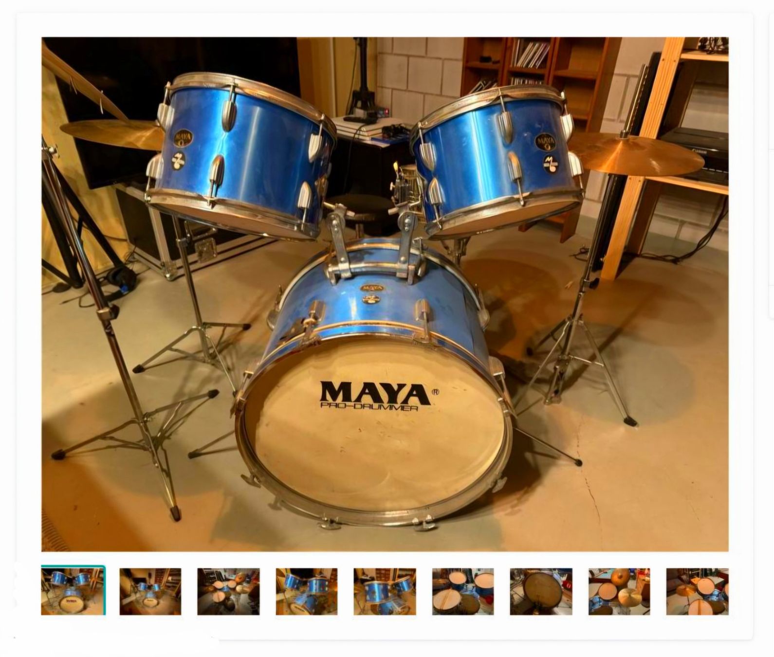Strumenti musicali: Batteria blu MAYA Drummer Set – Usato da Lumino venduto da fla_682n
