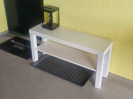 Schuhregal oder TV-Bank weiss (IKEA Lack BxTxH 90x26x45 cm)