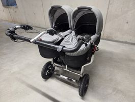 TFK Duo X Zwillingswagen, Geschwisterwagen, viel Zubehör