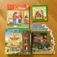 4 tolle Kinderbücher, eines davon mit Figürchen