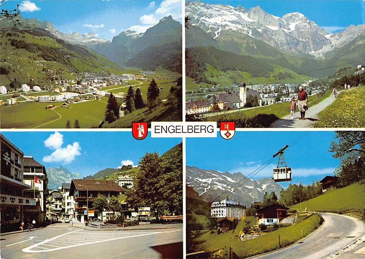 Ansichtskarten: 4x Gruss aus ENGELBERG - ORTSGESCHICHTE – Gebraucht aus Winterthur von SchatzchischtliWinti 4