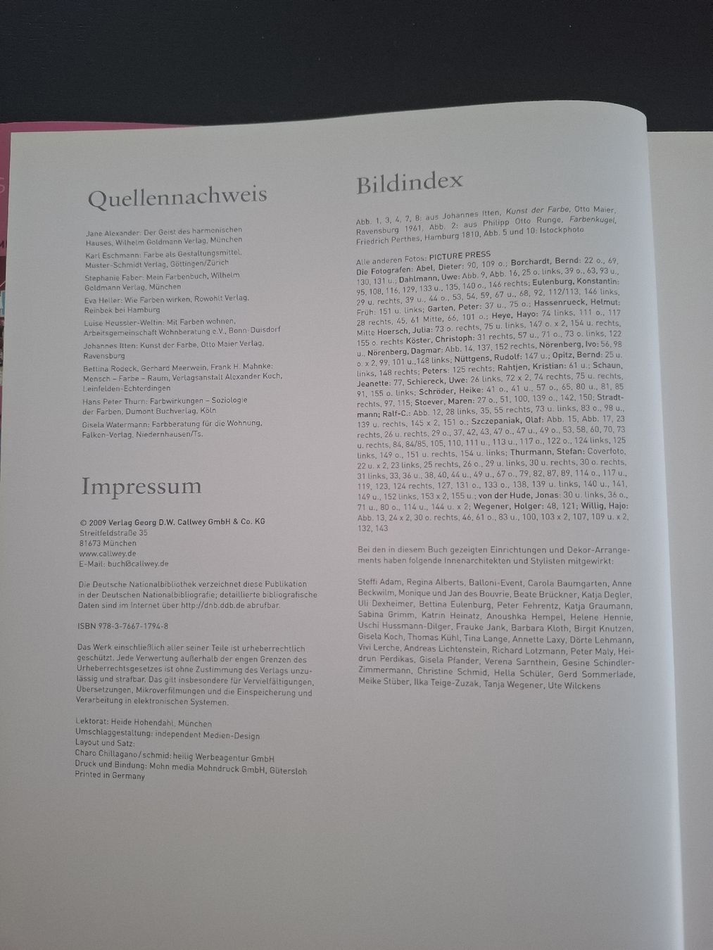 Libri: Farbe! Das grosse Farbwohnbuch • Ilex Neß • Callwey Verlag – Usato da Ottenbach venduto da Rasenmaeeher 2