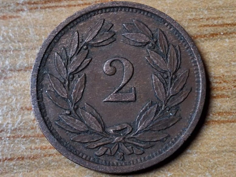 Toutes les monnaies: 2 Rappen 1929 - Selten! – D'occasion à Münchenstein par purbach1 3