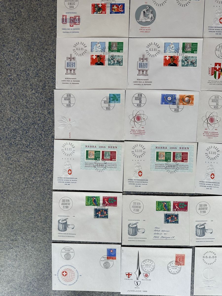 Tous les timbres: Schweiz - 55x FDC 1960 - 1966 – D'occasion à Schmitten / FR par Samsara169 4