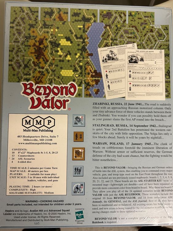 Beyond Valor ASL Module 3rd Edition 2005 (Neu und originalverpackt) in ...