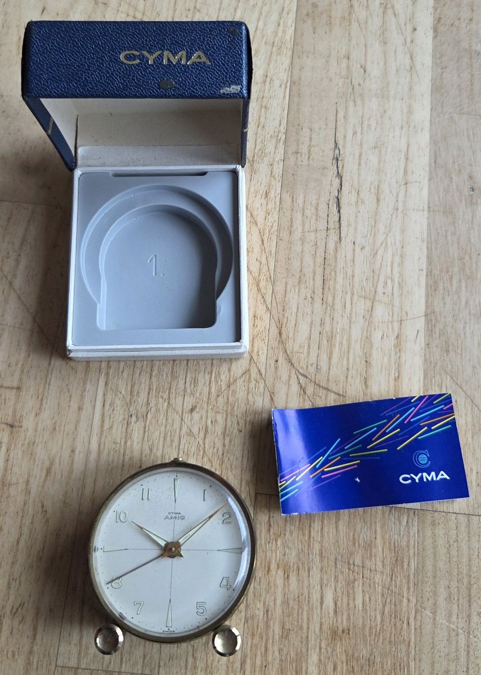Cyma Sveglie: CYMA, AMIC, Weker, mechanisch.  1969 – Usato da Bottighofen venduto da Absaras 2