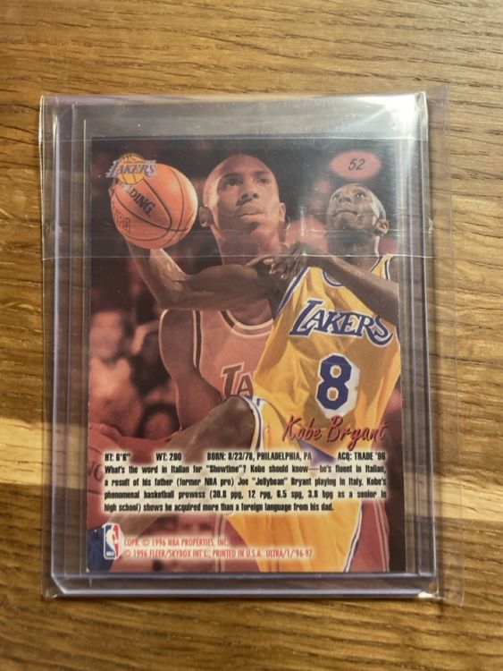 Kobe Bryant Rookie Card - Ultra Dokie - 1997-98 Season (Gebraucht) in ...
