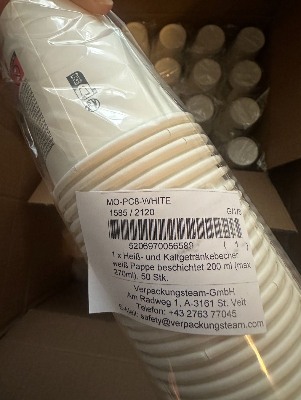 Contenitori & Simili: 1000 Take-away Pappbecher 200ml – Nuovo e nell'imballaggio originale da Arosa venduto da ann_cx5h 1