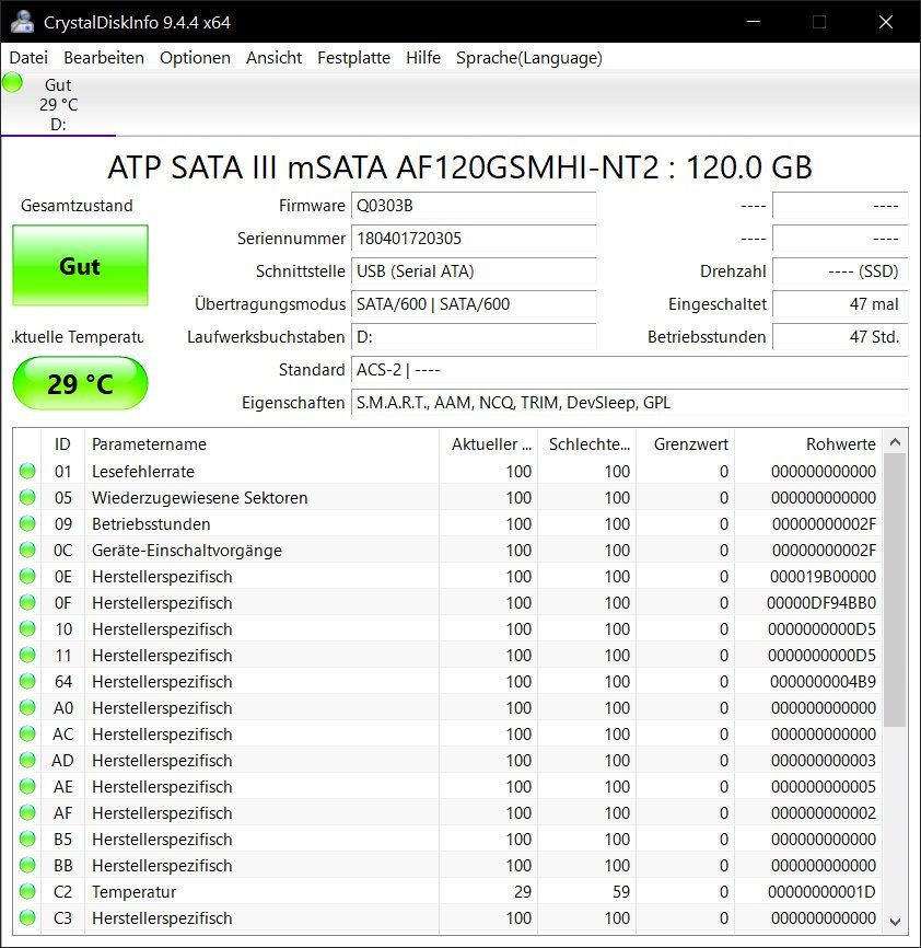 Harddisks: 120GB SSD mSATA – Gebraucht aus Schaffhausen von superphilipp 2