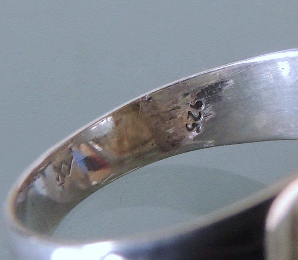 Anelli: Fossile Koralle Silber 925 Fingerring – Nuovo e nell'imballaggio originale da Waldenburg venduto da schaller707 7