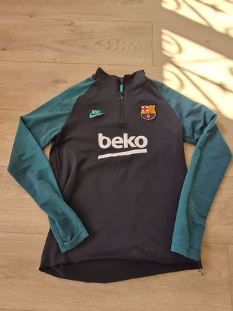Maillot entraînement FC Barcelone Nike gris bleu 158-170
