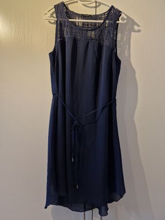 Dunkelblaues Sommerkleid von Vila Clothes, Grösse M
