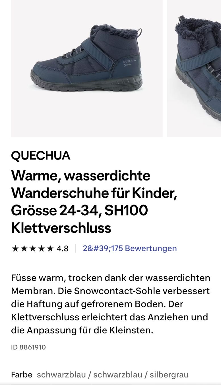 Schuhe für Jungen: Quechua Winter Wanderschuhe  – Gebraucht aus Kilchberg ZH von Emangoli 3