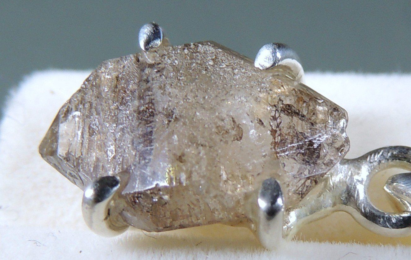 Ciondoli: Herkimer Diamant Doppelender Silber 925 Anhänger – Nuovo e nell'imballaggio originale da Waldenburg venduto da schaller707 2