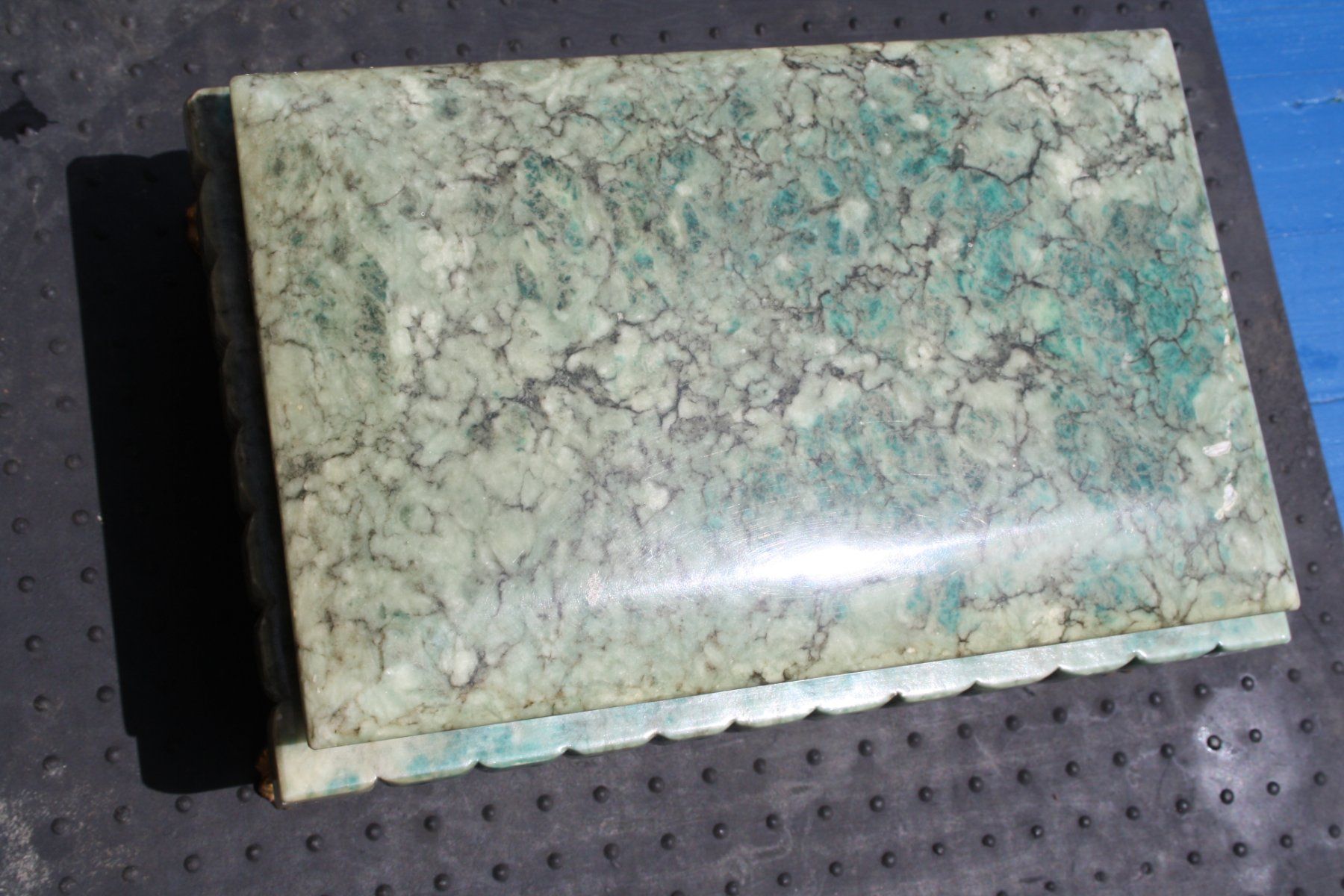 Coffrets à bijoux: SCHATULLE BOX STEIN ODER KUNSSTEIN MASSIV – D'occasion à Wauwil par Pneuedy 3