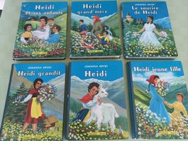 Lot des 6 livres Heidi de Johanna Spyri