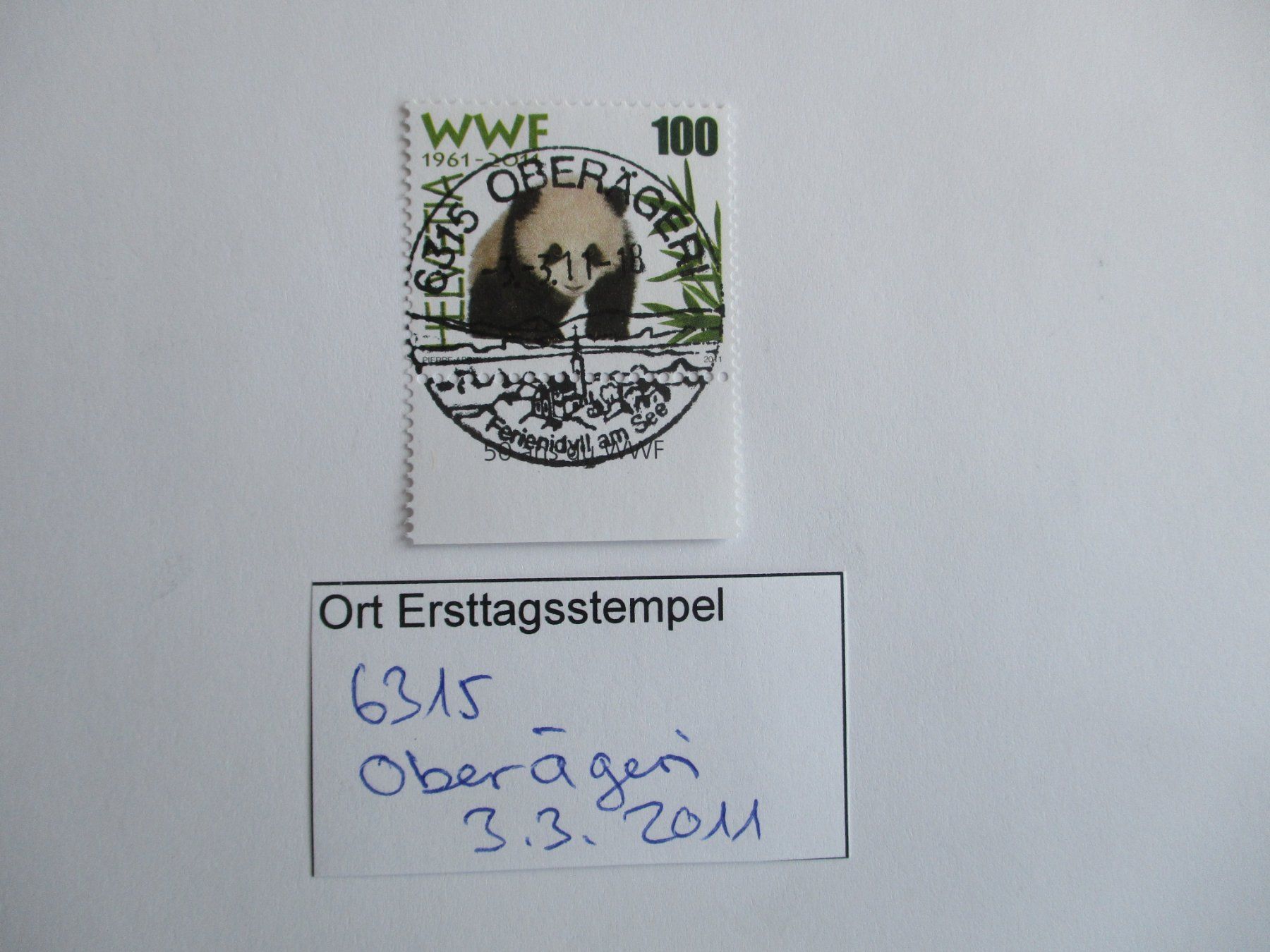 Tutti i francobolli: Voll Ort Ersttagsstempel 6315 Oberägeri – Usato da Langnau b. Reiden venduto da Aktuell88
