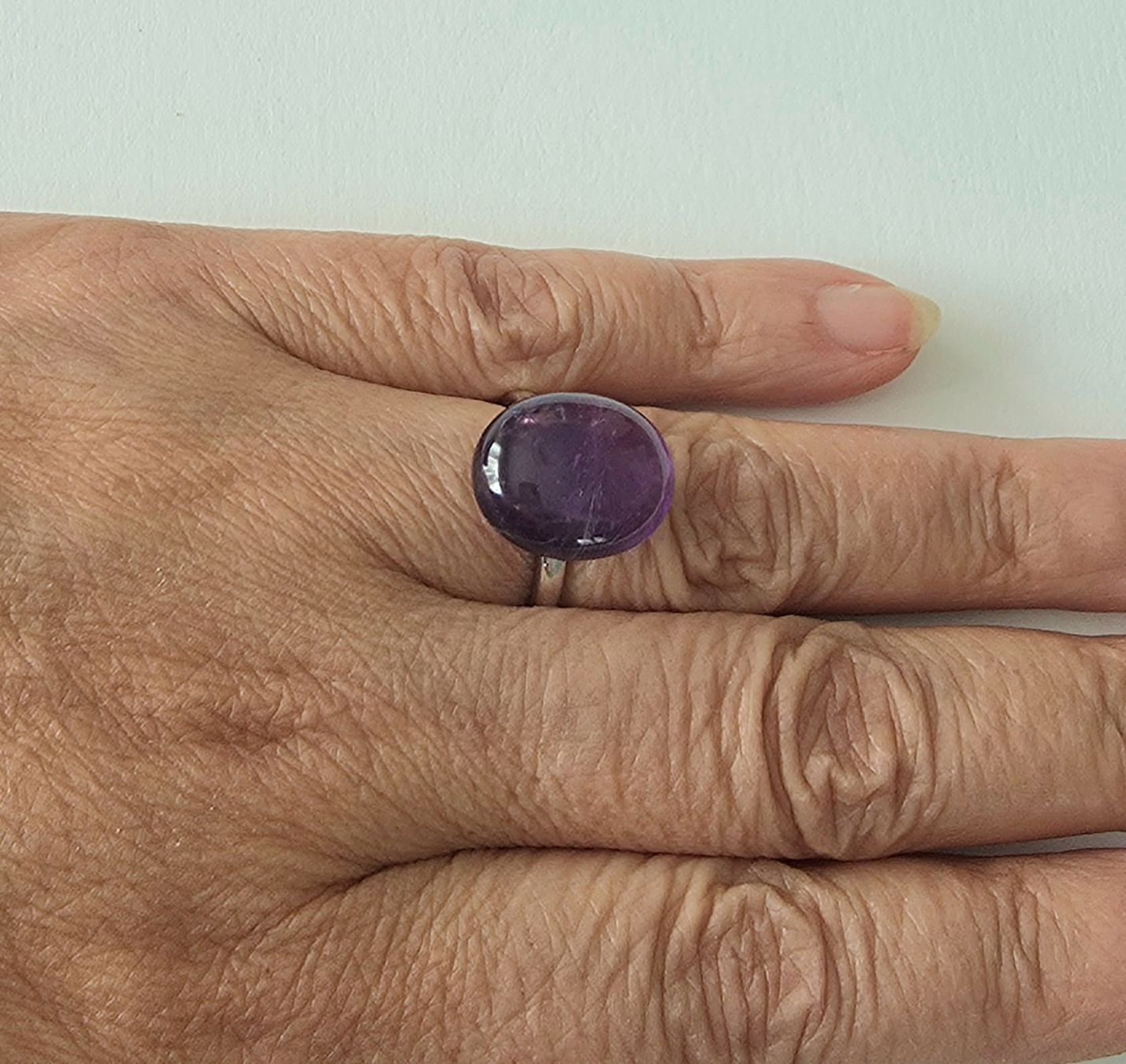 Anelli: Moderner Cabochon Natur-Amethyst Silberring 925 - Neu – Nuovo e nell'imballaggio originale da Uetikon am See venduto da Coralreef 8