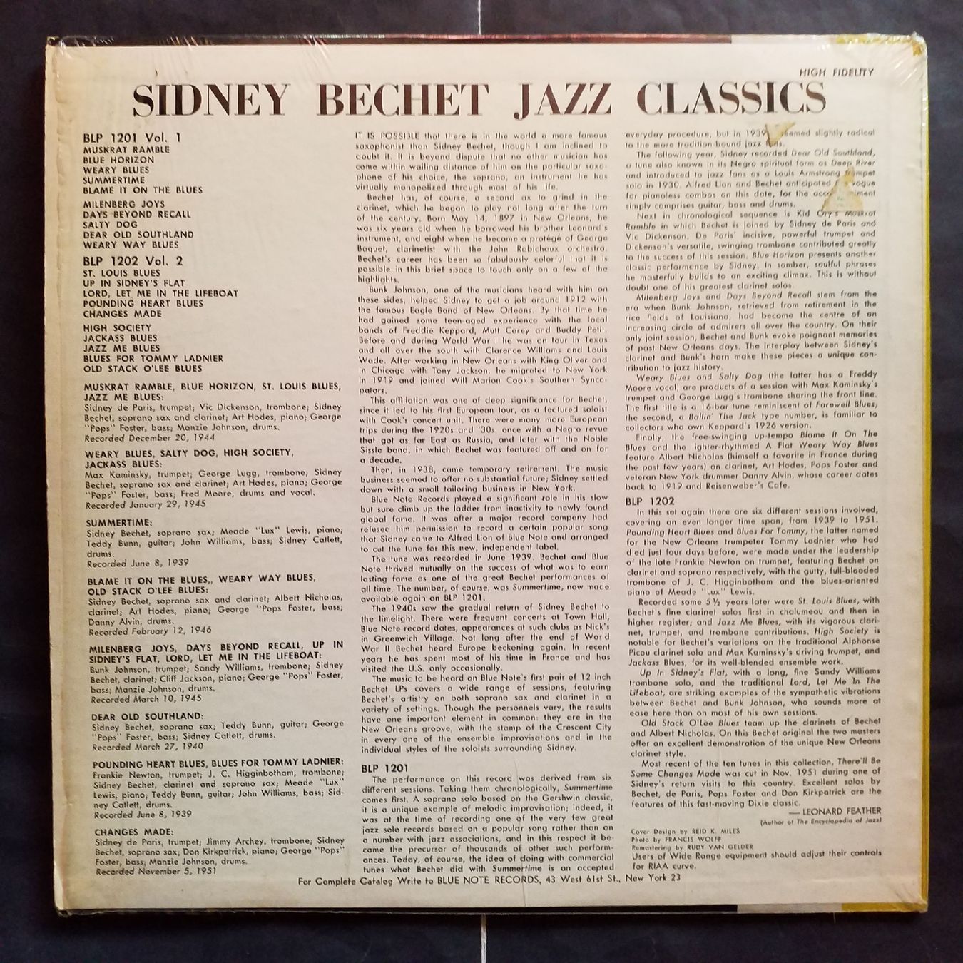 Dischi in vinile: SIDNEY BECHET,  jazz classics - 1966 Blue Note  +++++ – Usato da Yverdon-les-Bains venduto da Jacotreut 1