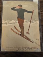 Postkarte Davos Walther Koch Winter in Graubünden 1906 